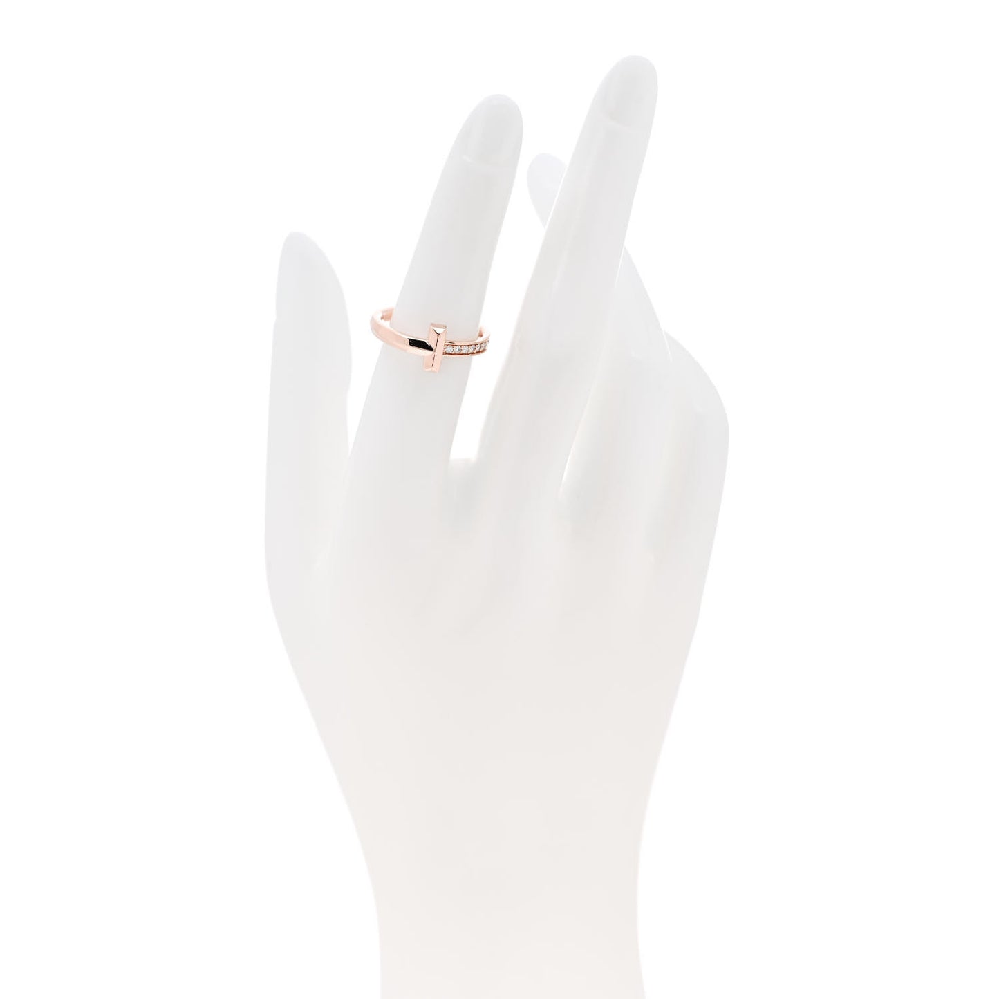 18K Rose Gold Diamond 2.5mm T T1 Ring 51 5.75