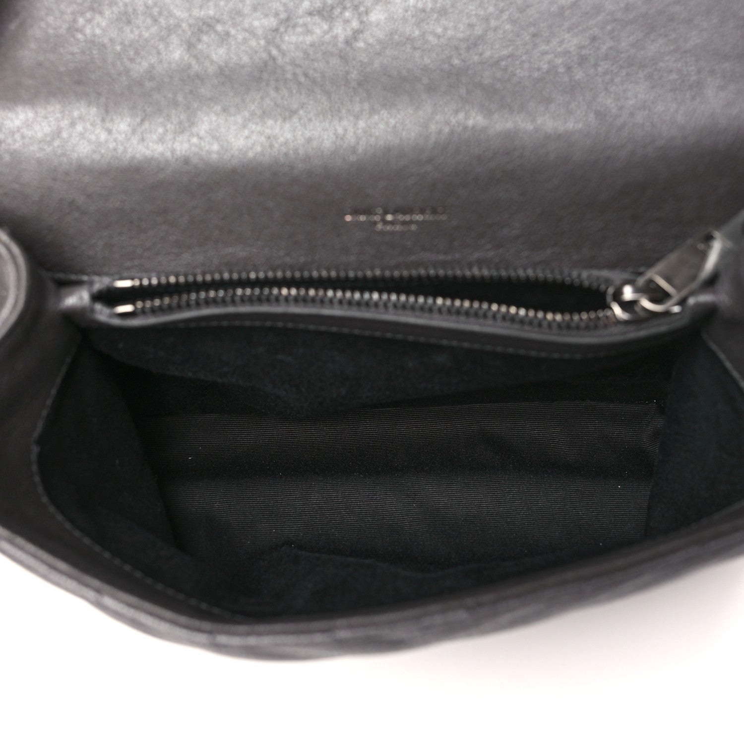 Saint Laurent Sheepskin Matelasse Chevron Monogram Medium College Bag Light Coal 5 of 11