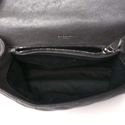Saint Laurent Sheepskin Matelasse Chevron Monogram Medium College Bag Light Coal 5 of 11