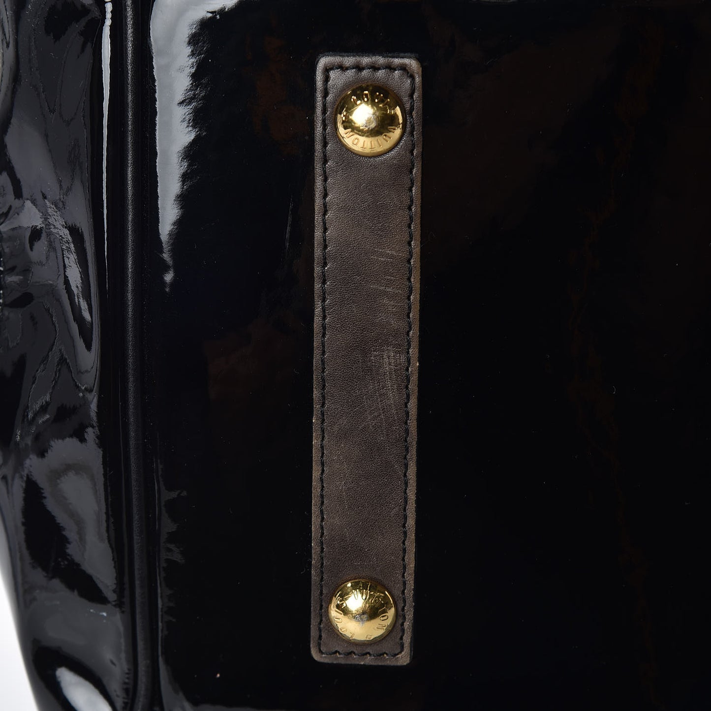 Cuir Patent Embossed Monogram Stephen Bag Grey