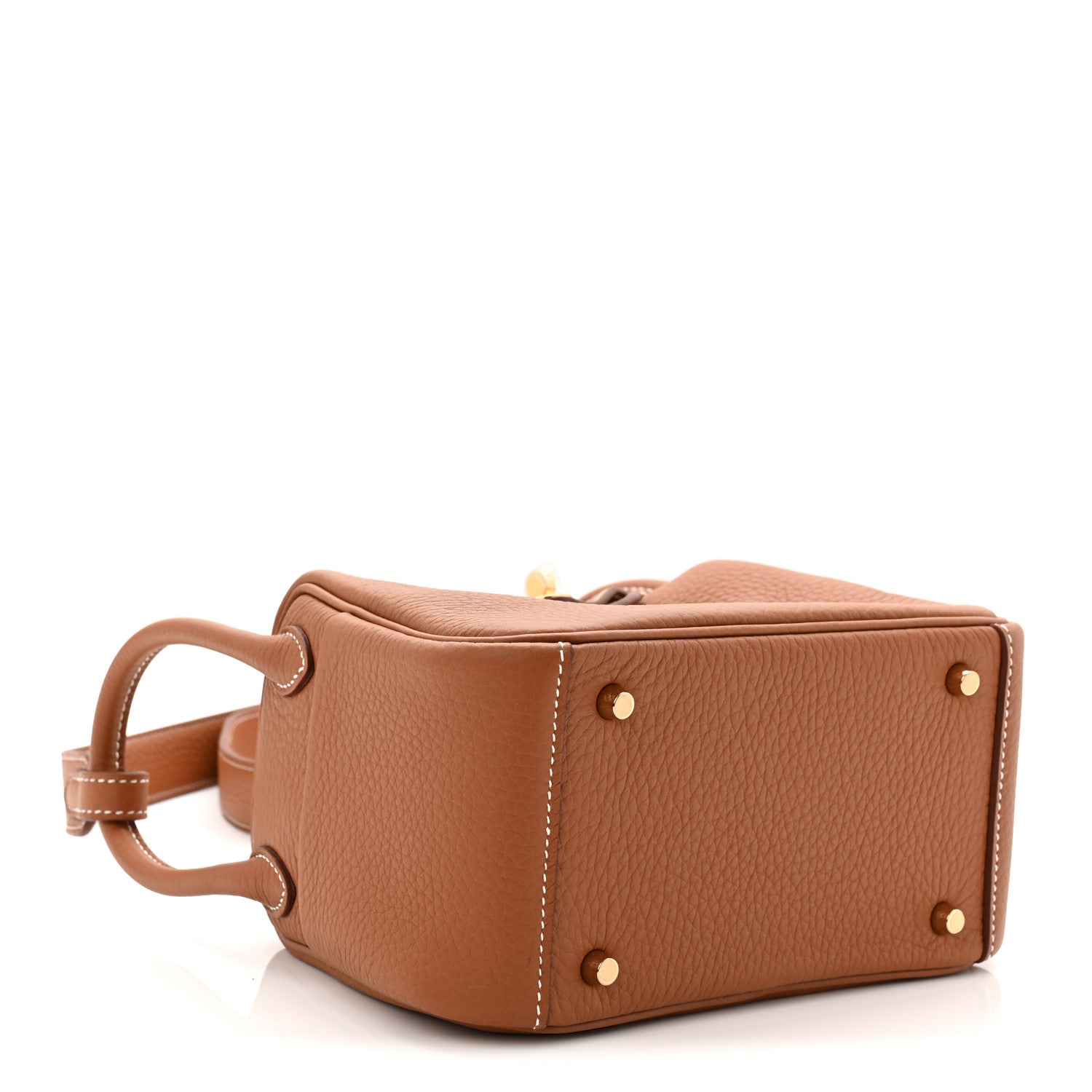 Hermes Taurillon Clemence Mini Lindy 20 Gold 4 of 11