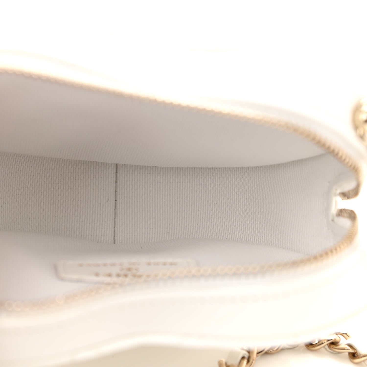 Chanel Lambskin Quilted CC In Love Heart Clutch With Chain White 5 of 11
