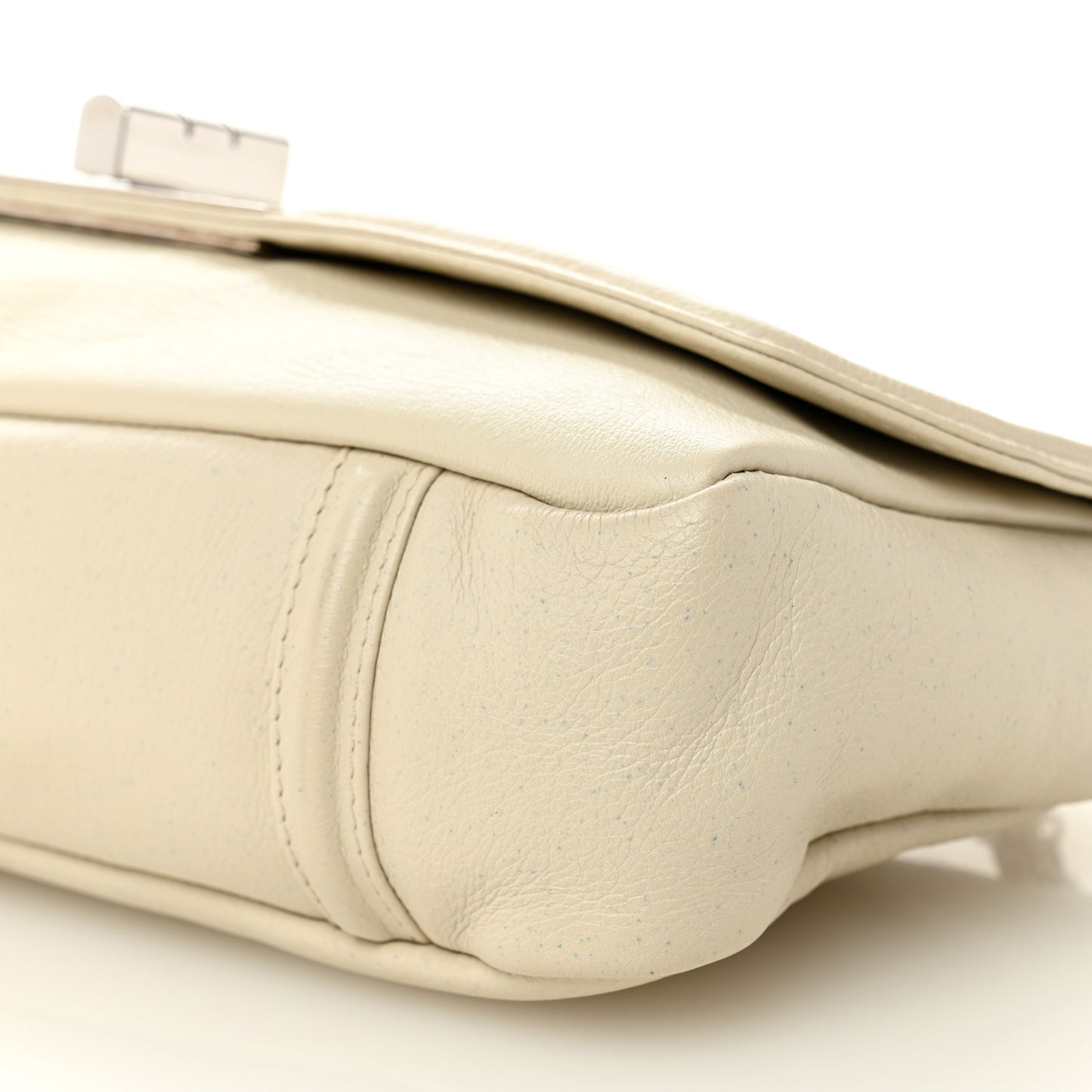 Calfskin Mademoiselle Lock Bijoux Chain Flap White