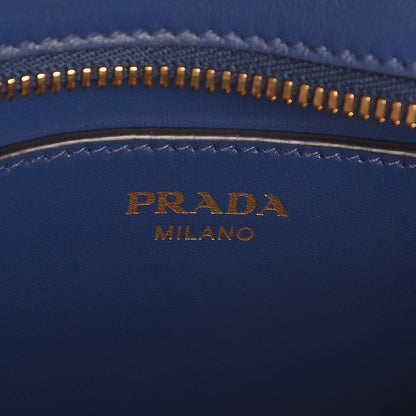 Prada Saffiano Lux Large Zip Crossbody Bag Bleuette 6 of 7