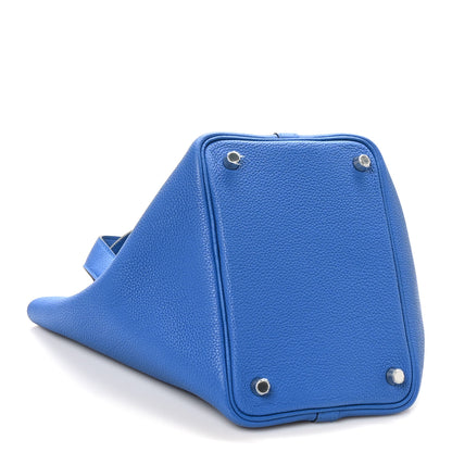 Hermes Taurillon Clemence Picotin Lock 18 PM Bleu Zellige 4 of 11