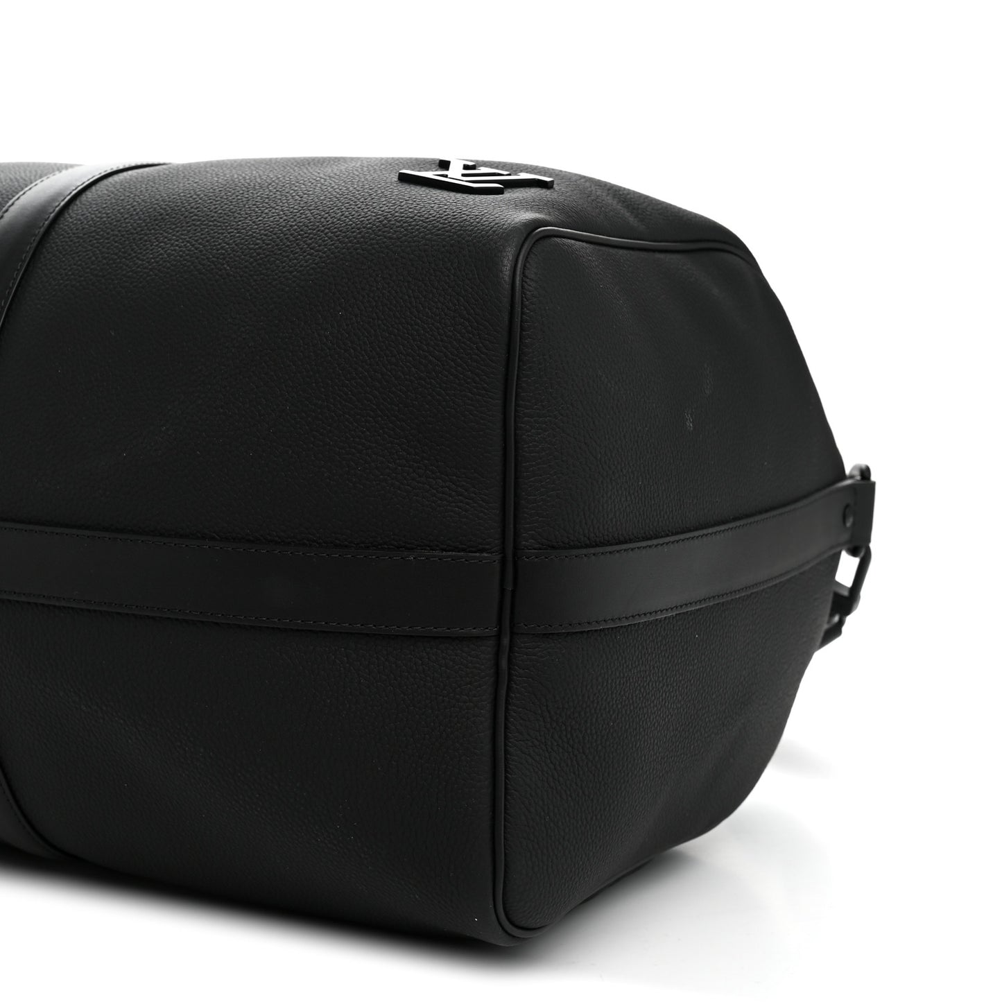 Grained Calfskin Aerogram Keepall Bandouliere 50 Black