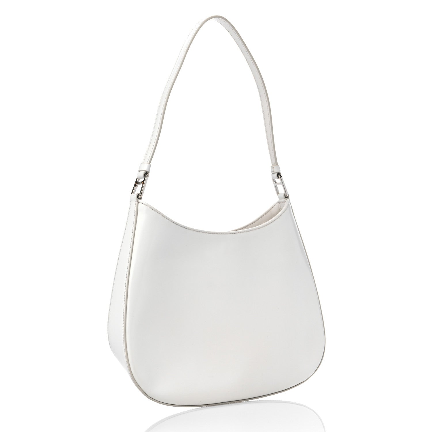 Prada Spazzolato Cleo Shoulder Bag White 3 of 9