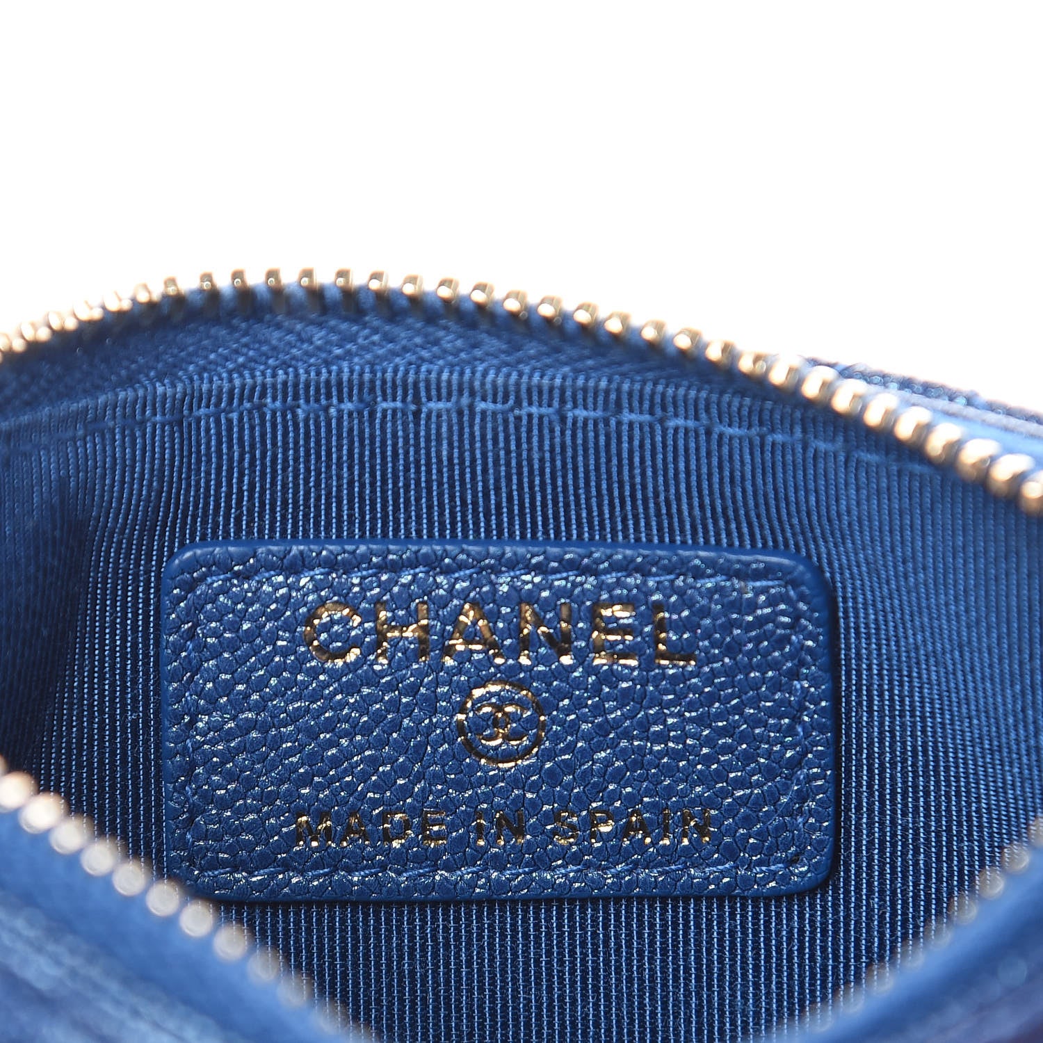 Chanel Iridescent Caviar Quilted Flap Zip Card Holder Dark Blue 6 of 8