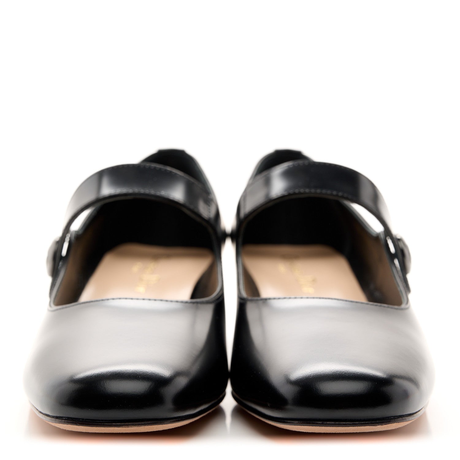 Christian Dior Brushed Calfskin Uniform 30mm Pumps 37.5 Black 2 of 8