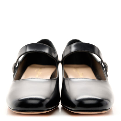Christian Dior Brushed Calfskin Uniform 30mm Pumps 37.5 Black 2 of 8
