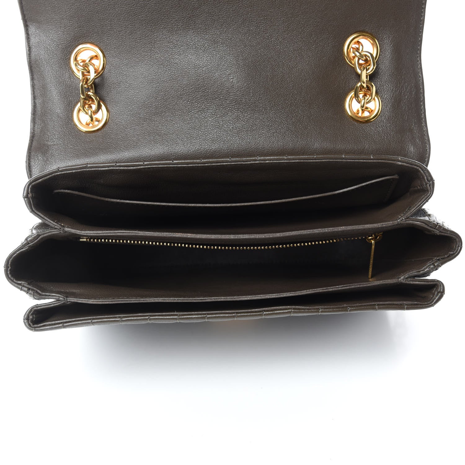 Celine Calfskin Quilted Medium C Bag Dark Brown 6 of 12