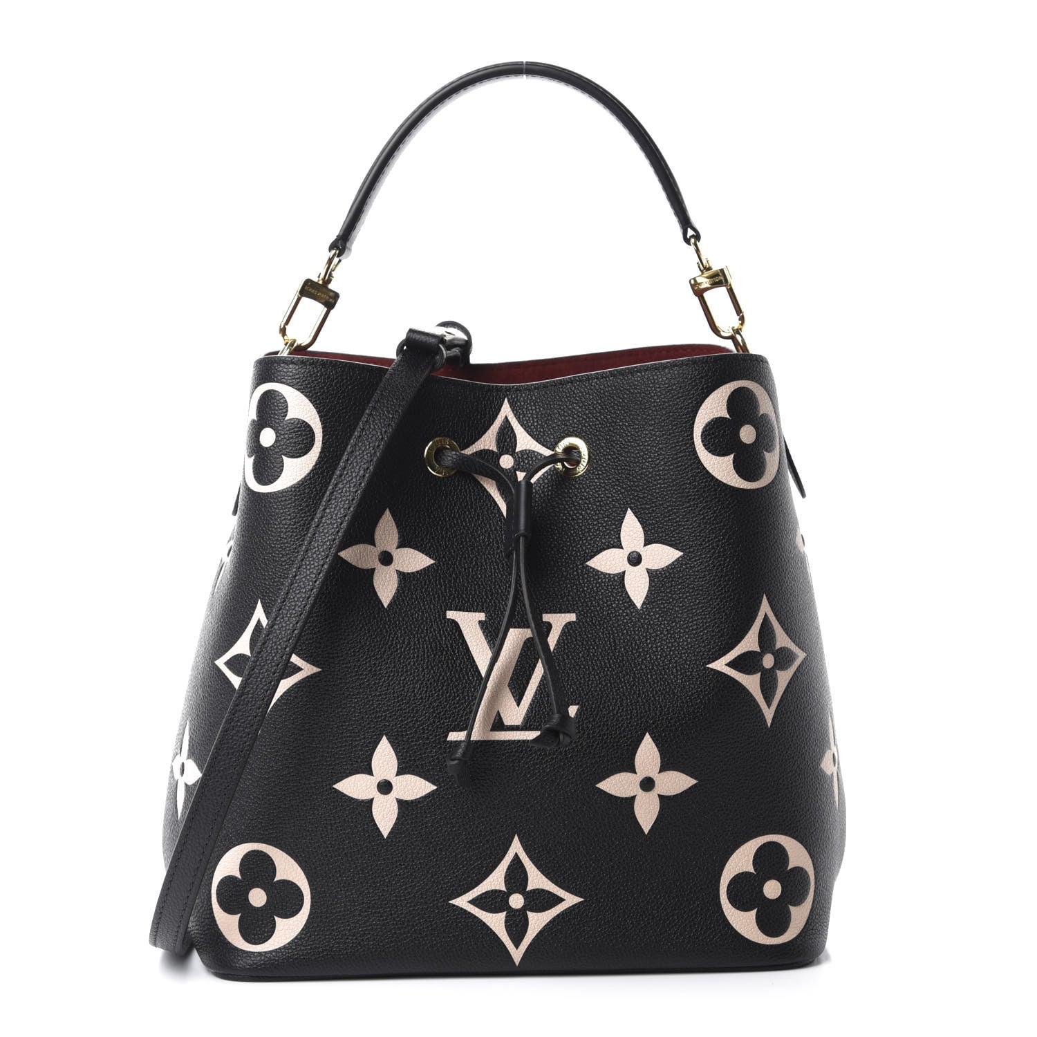 Louis Vuitton Empreinte Monogram Giant Neonoe MM Black Beige 3 of 11