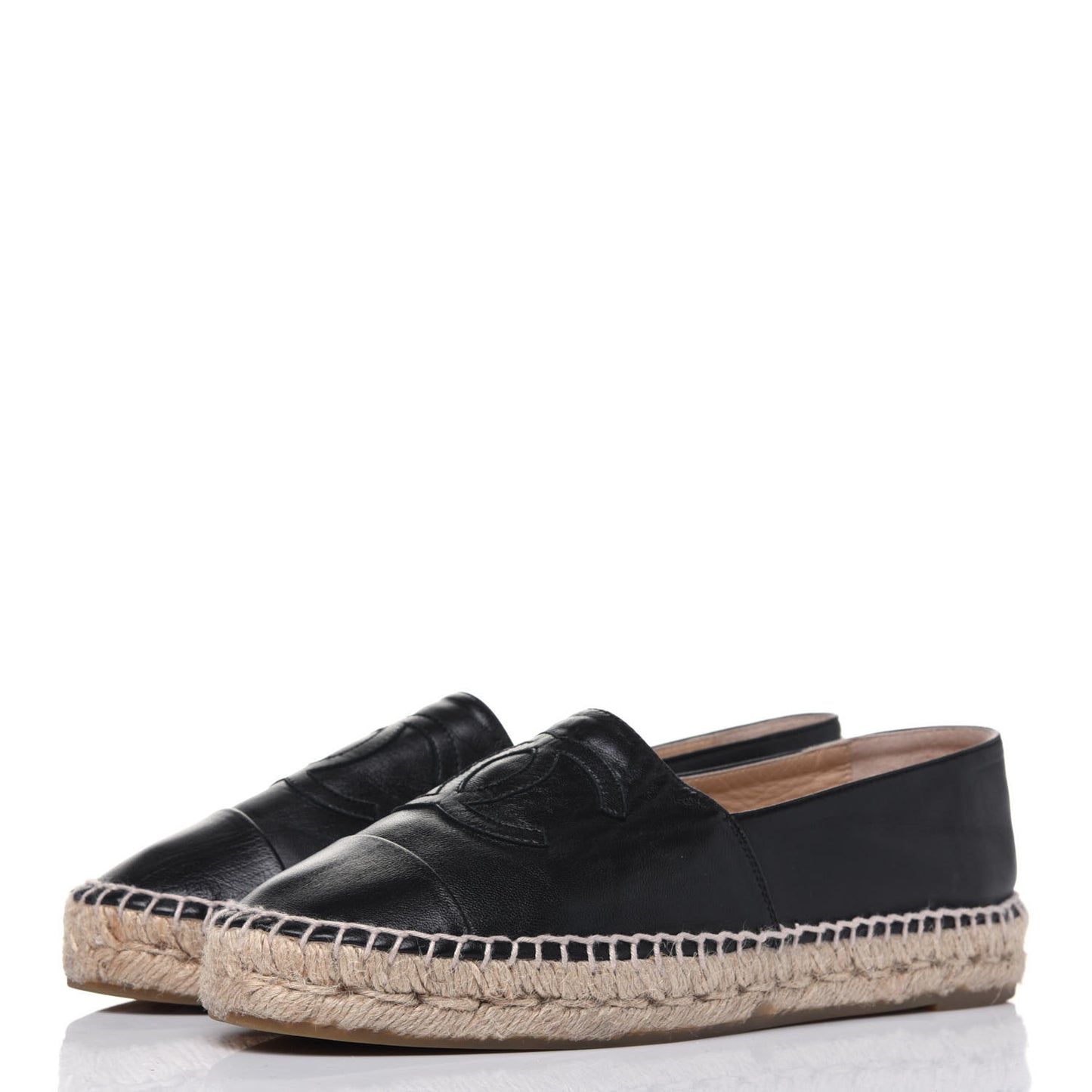 Lambskin CC Espadrilles 39 Black