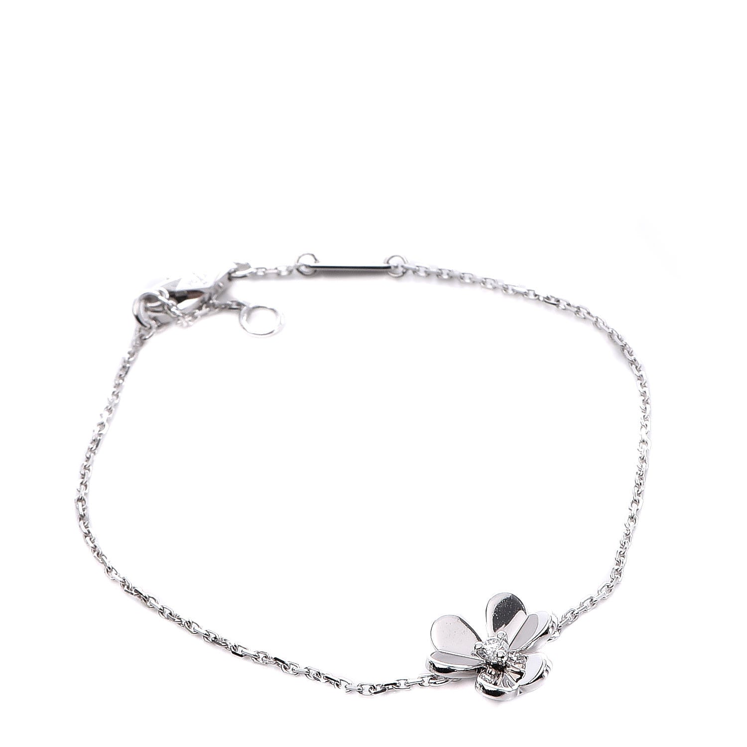 Van Cleef & Arpels 18K White Gold Diamond Mini Frivole Bracelet 1 of 7