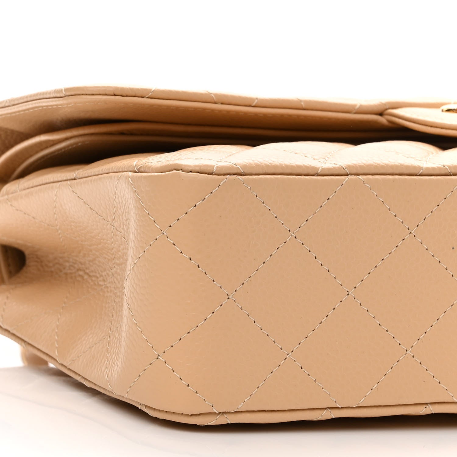 Chanel Caviar Quilted Medium Double Flap Beige Clair 9 of 12