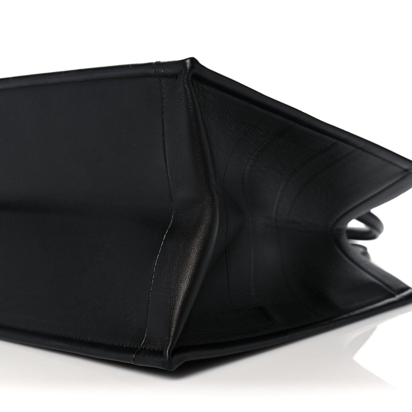 Calfskin Embossed Medium Book Tote Black