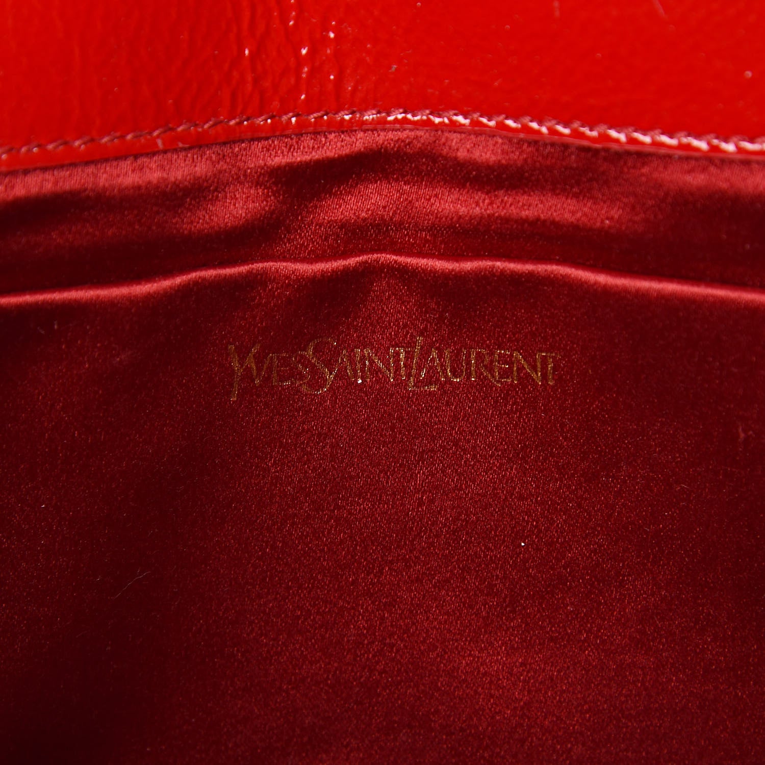 Saint Laurent Textured Patent Monogram Large Belle De Jour Clutch Red 6 of 7