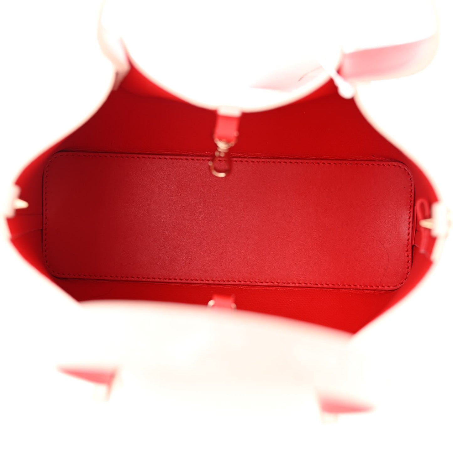 Patent Snakeskin Embossed Spiked Mini Cabarock Shopper Tote Leche
