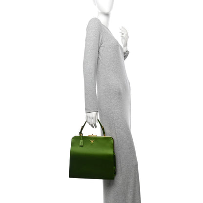 Prada Satin Framed Bag Felce 2 of 13