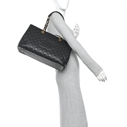 Chanel Caviar Quilted XL Grand Shopping Tote GST Black 2 of 11