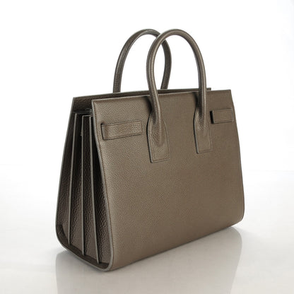 Saint Laurent Grained Calfskin Small Sac de Jour Carryall Earth 3 of 7