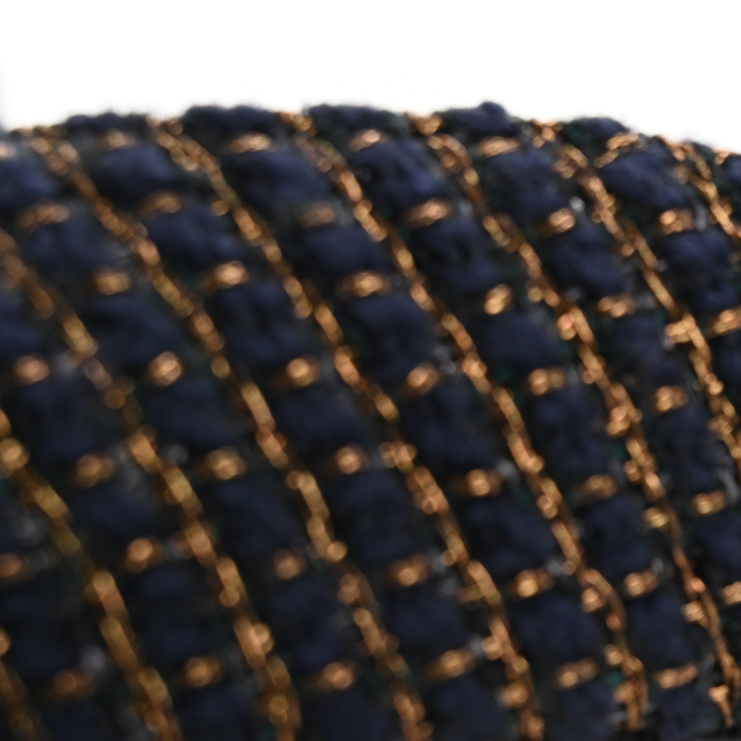 Chanel Tweed Grosgrain Cap Toe CC Slingback Flats  40 Blue Gold 14 of 14