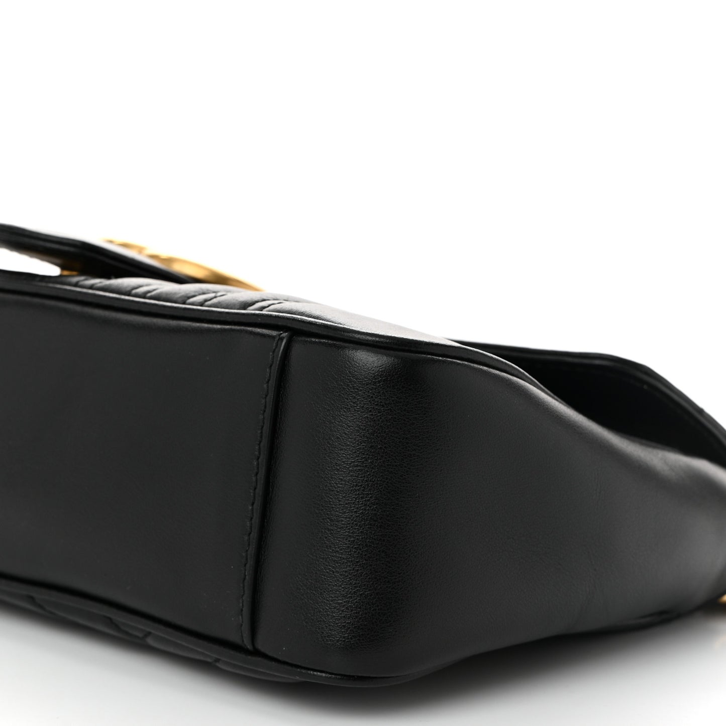 Calfskin Matelasse Small GG Marmont Shoulder Bag Black