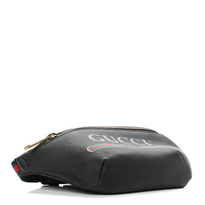 Gucci Grained Calfskin Small Logo Belt Bag Black 4 of 10