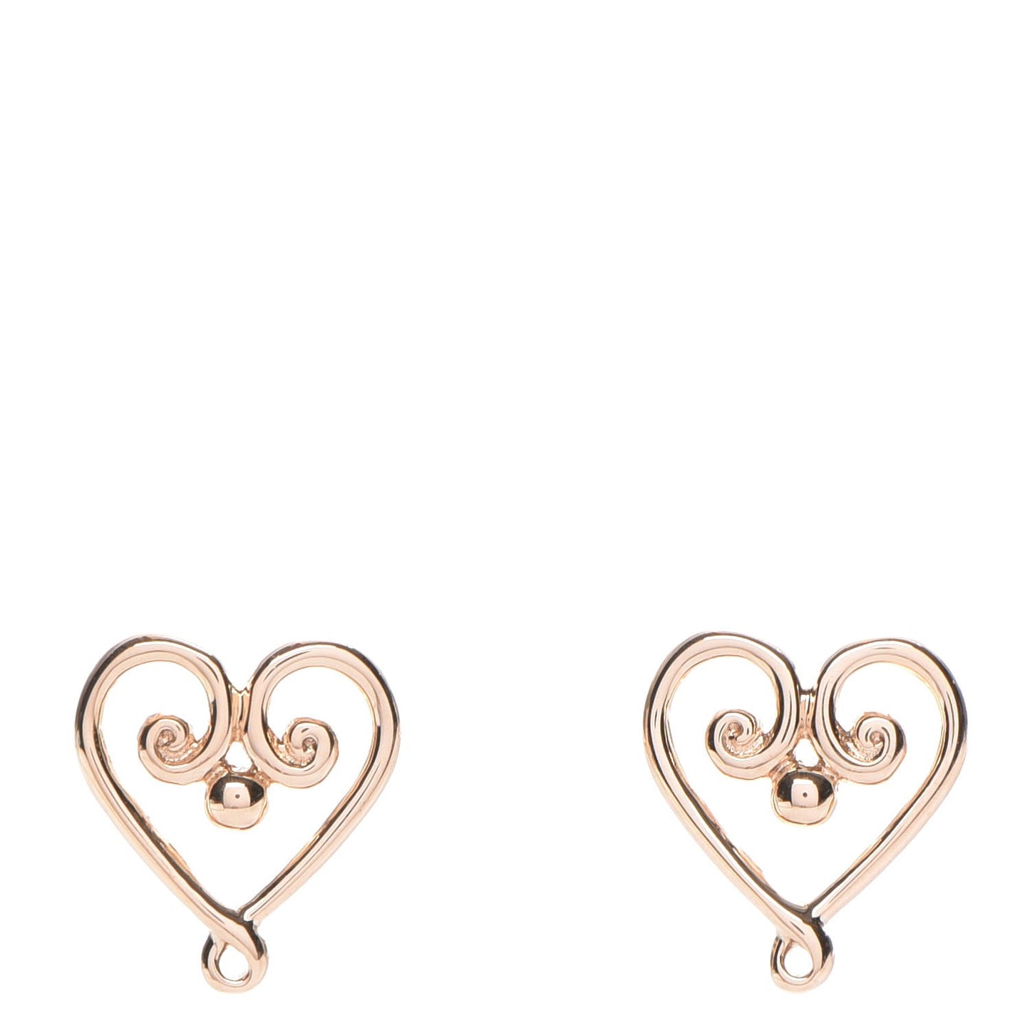 18K Rose Gold Paloma's Venezia Goldoni Heart Earrings
