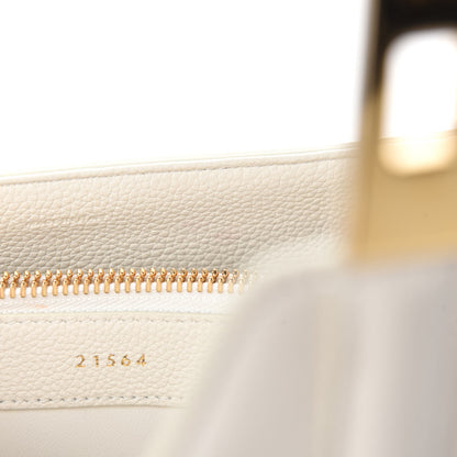 Celine Grained Calfskin Small 16 Top Handle Bag White 10 of 13