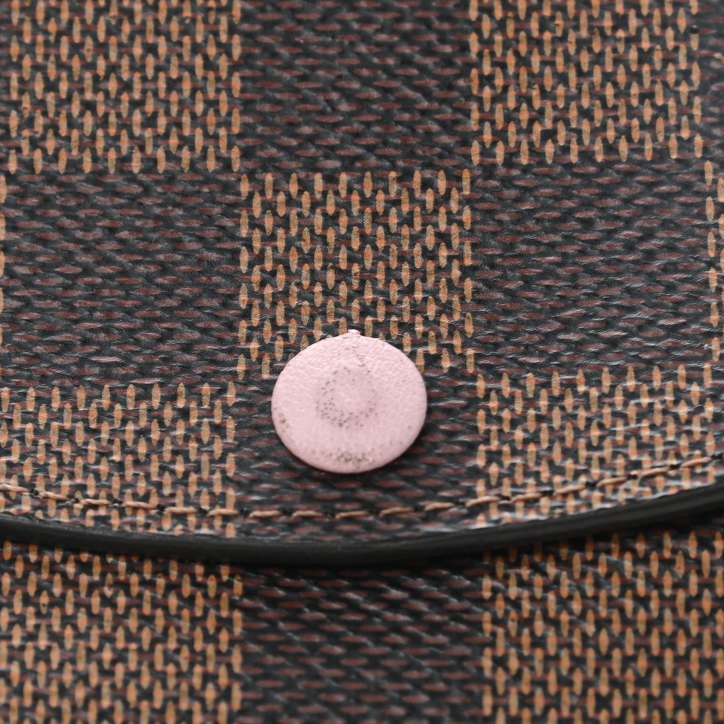 Damier Ebene Rosalie Coin Purse Rose Ballerine