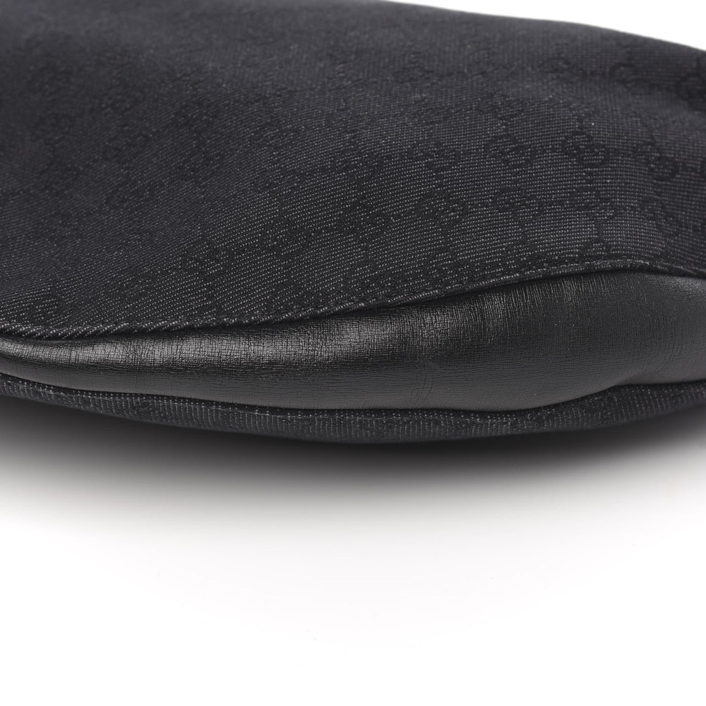 Denim Monogram Half Moon Hobo Black