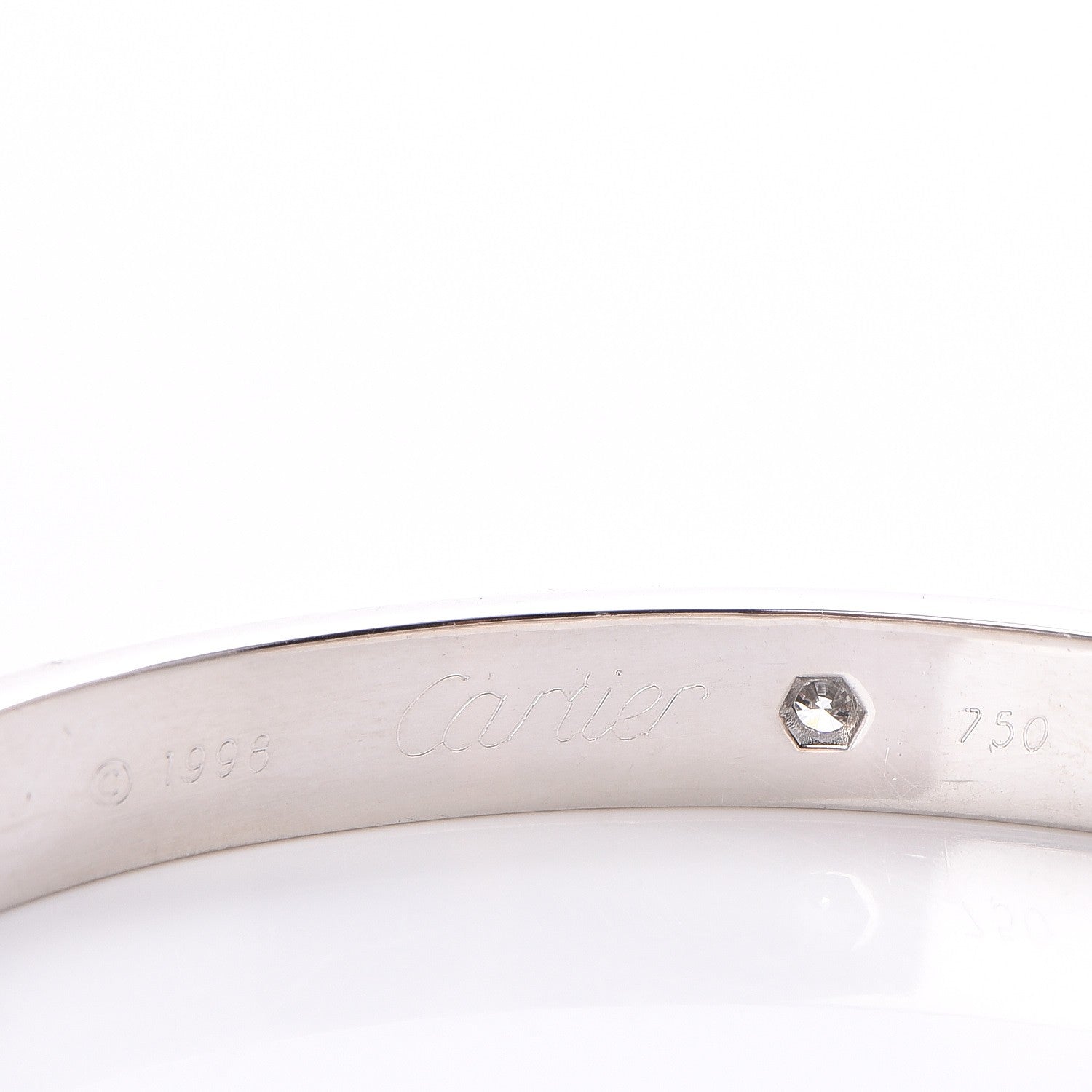 Cartier 18K White Gold 6 Diamond LOVE Bracelet 16 4 of 6