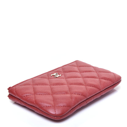Chanel Caviar Quilted Small Cosmetic Case Red 4 of 11