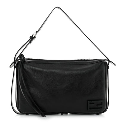 Fendi Vitello Medium Simply Fendi Shoulder Bag Black 1 of 10