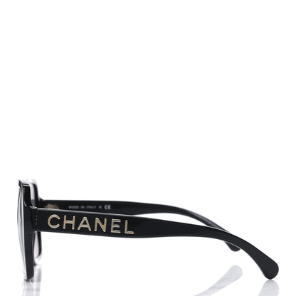 Chanel Acetate Polarized Square Sunglasses 5408 Black 3 of 4