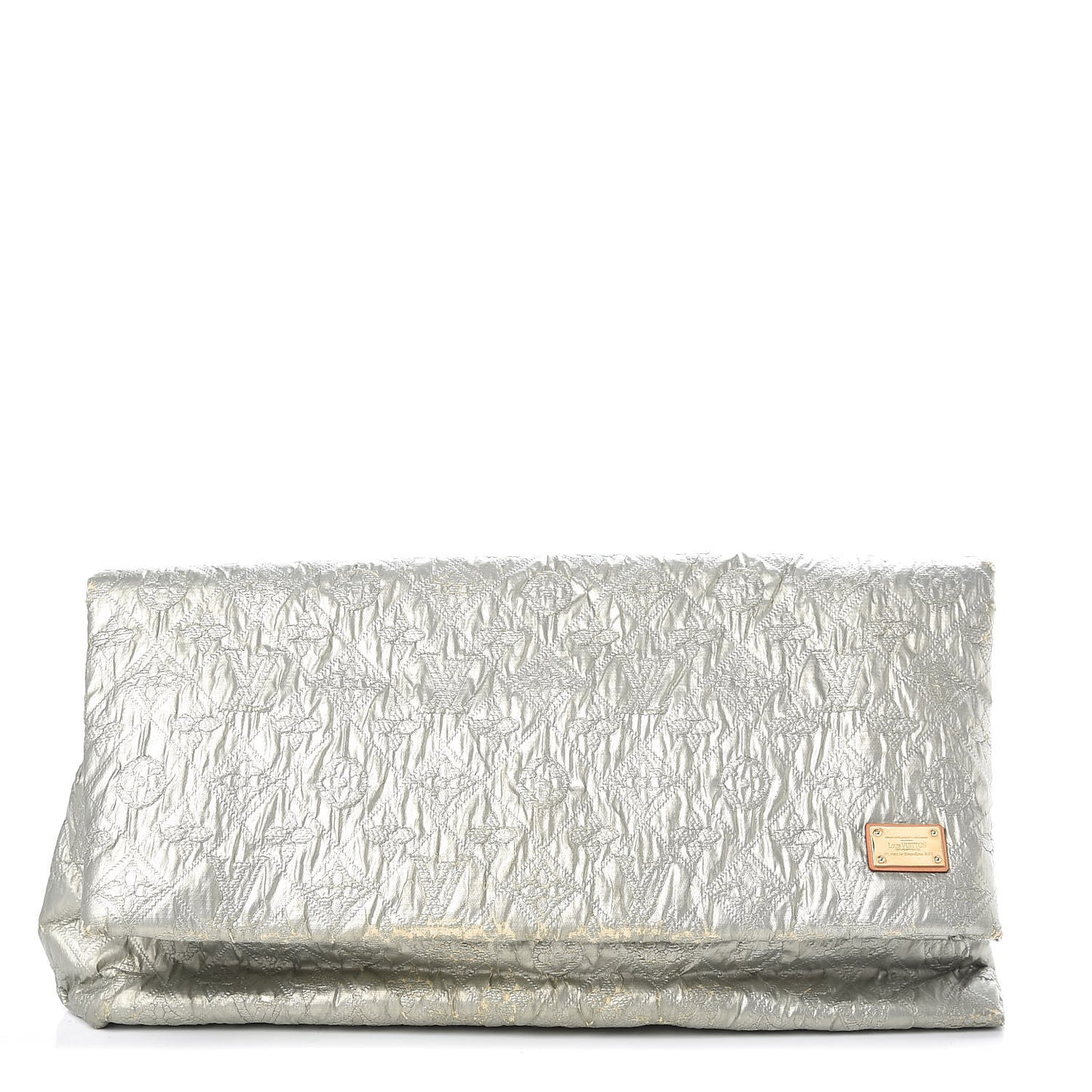 Jacquard Quilted Monogram Limelight Clutch GM Perle