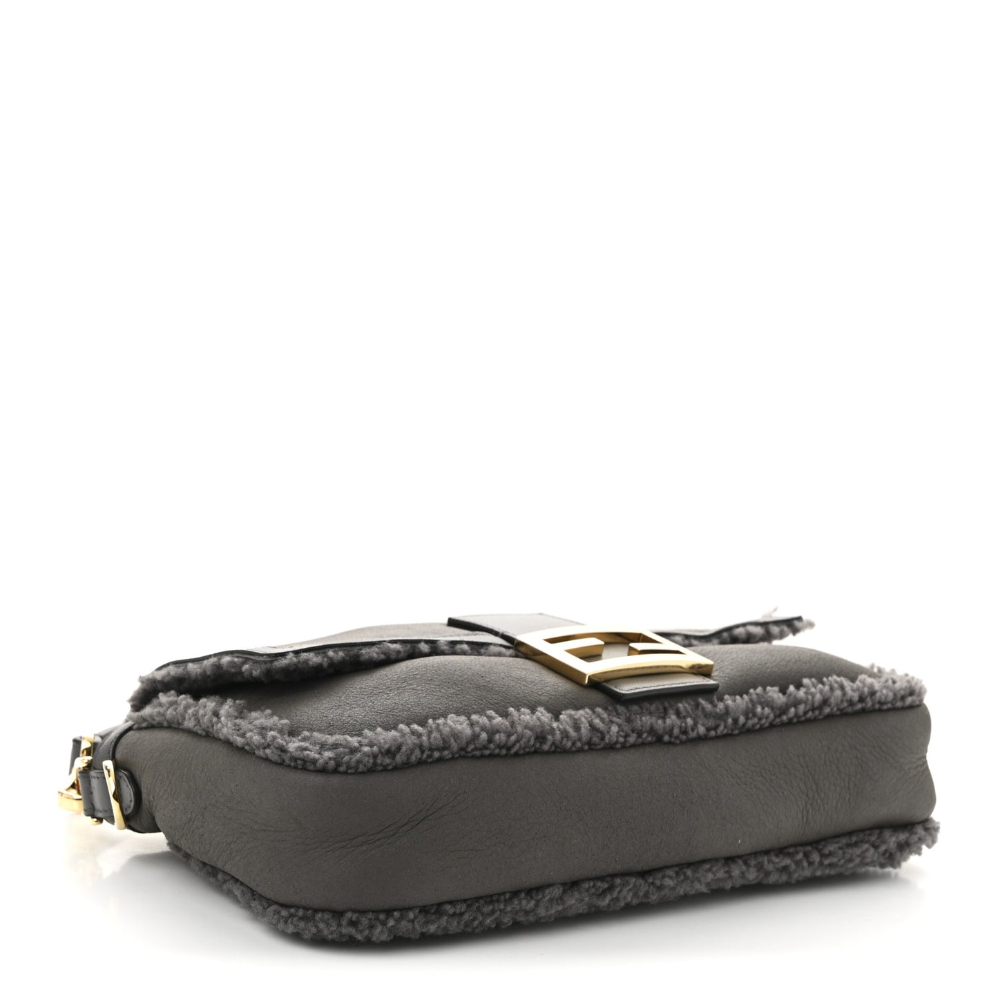 Lambskin Shearling Baguette Anthracite