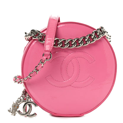 Chanel Patent Round As Earth Evening Bag Pink 1 of 9