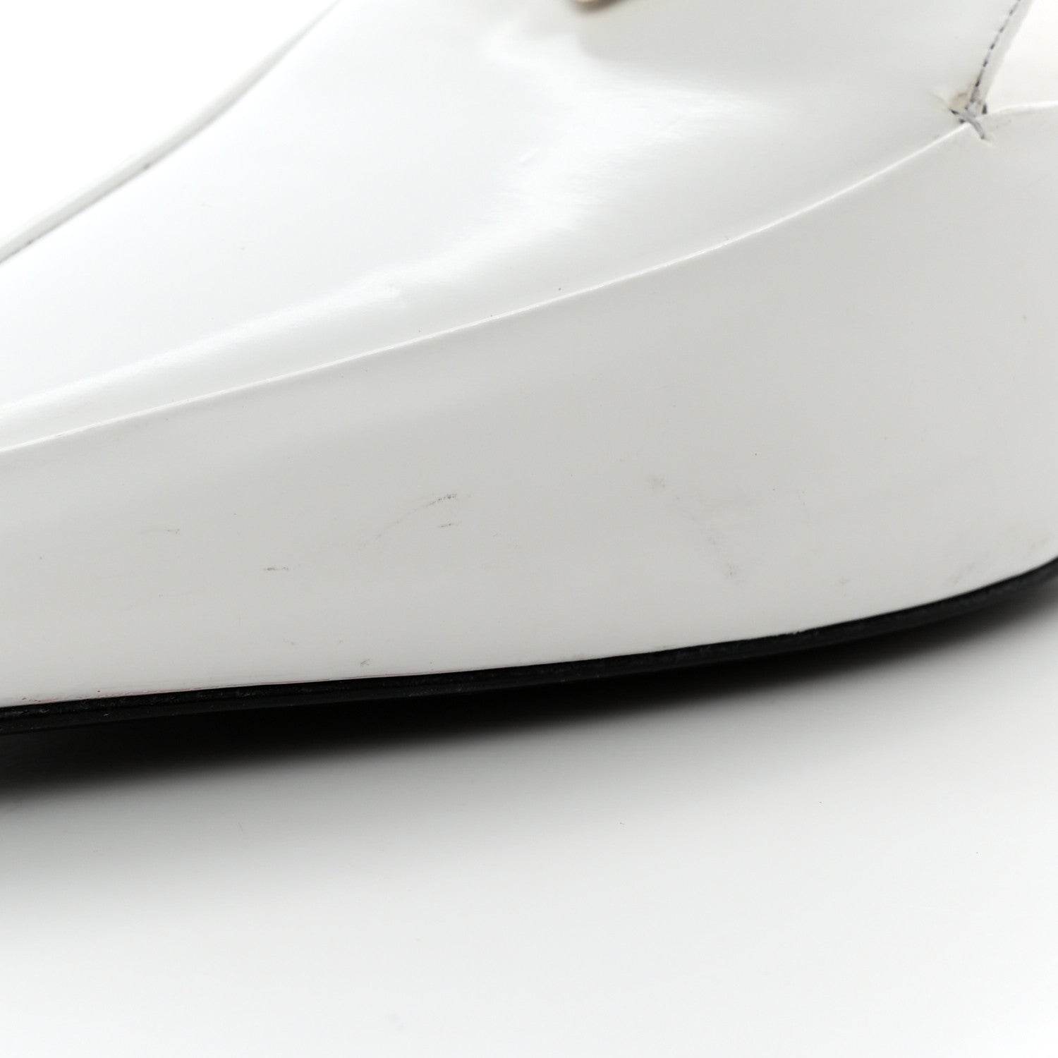 Prada Spazzolato Triangle Logo Pointed Toe 55mm Mules 38.5 White 13 of 17
