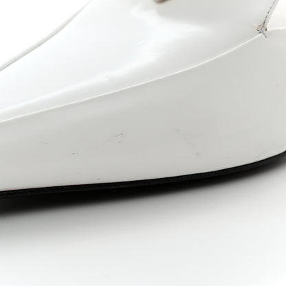 Prada Spazzolato Triangle Logo Pointed Toe 55mm Mules 38.5 White 13 of 17