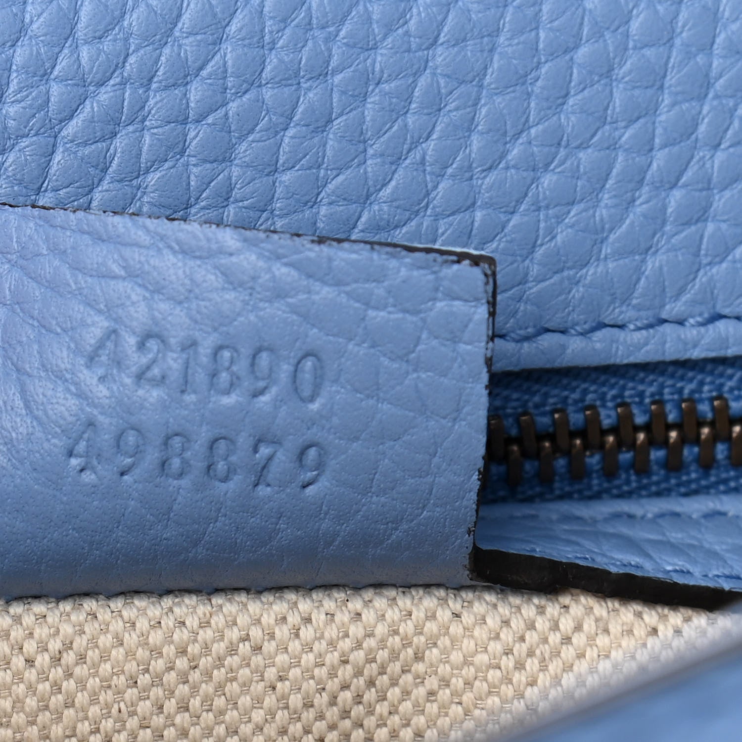 Gucci Calfskin Small GG Marmont Top Handle Bag Clear Sky Blue 7 of 10