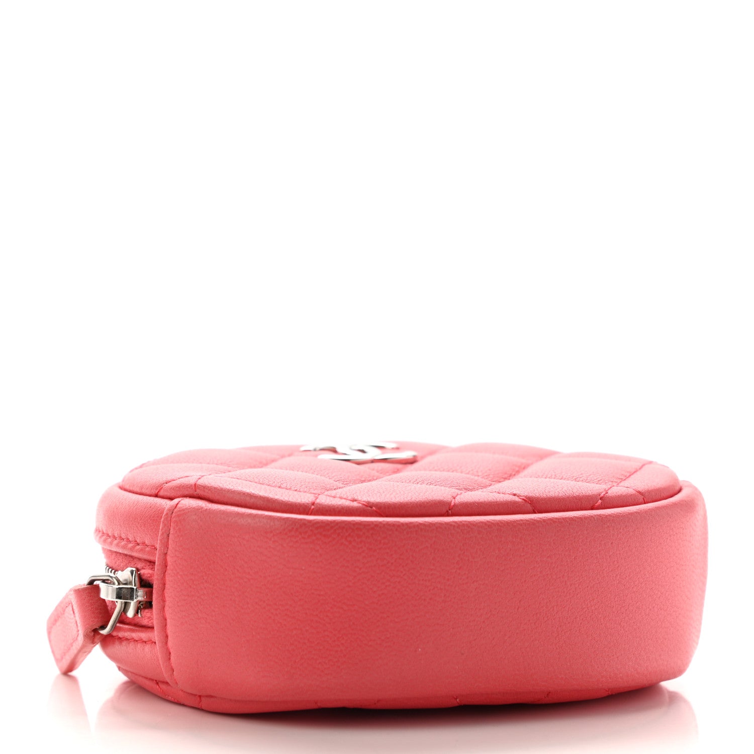Chanel Lambskin Quilted Zip Around Classic Coin Purse Coral 4 of 7