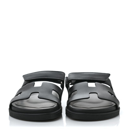 Hermes Calfskin Womens Chypre Sandals 36 Black 2 of 7