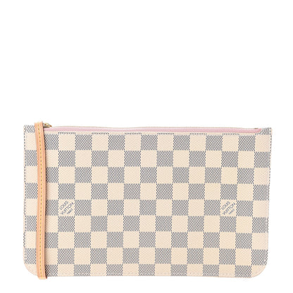 Louis Vuitton Damier Azur Neverfull MM GM Pochette Rose Ballerine 1 of 6