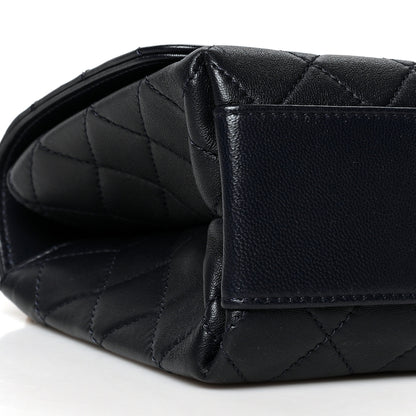Chanel Lambskin Quilted La Parisienne Top Handle Flap Dark Blue 8 of 11