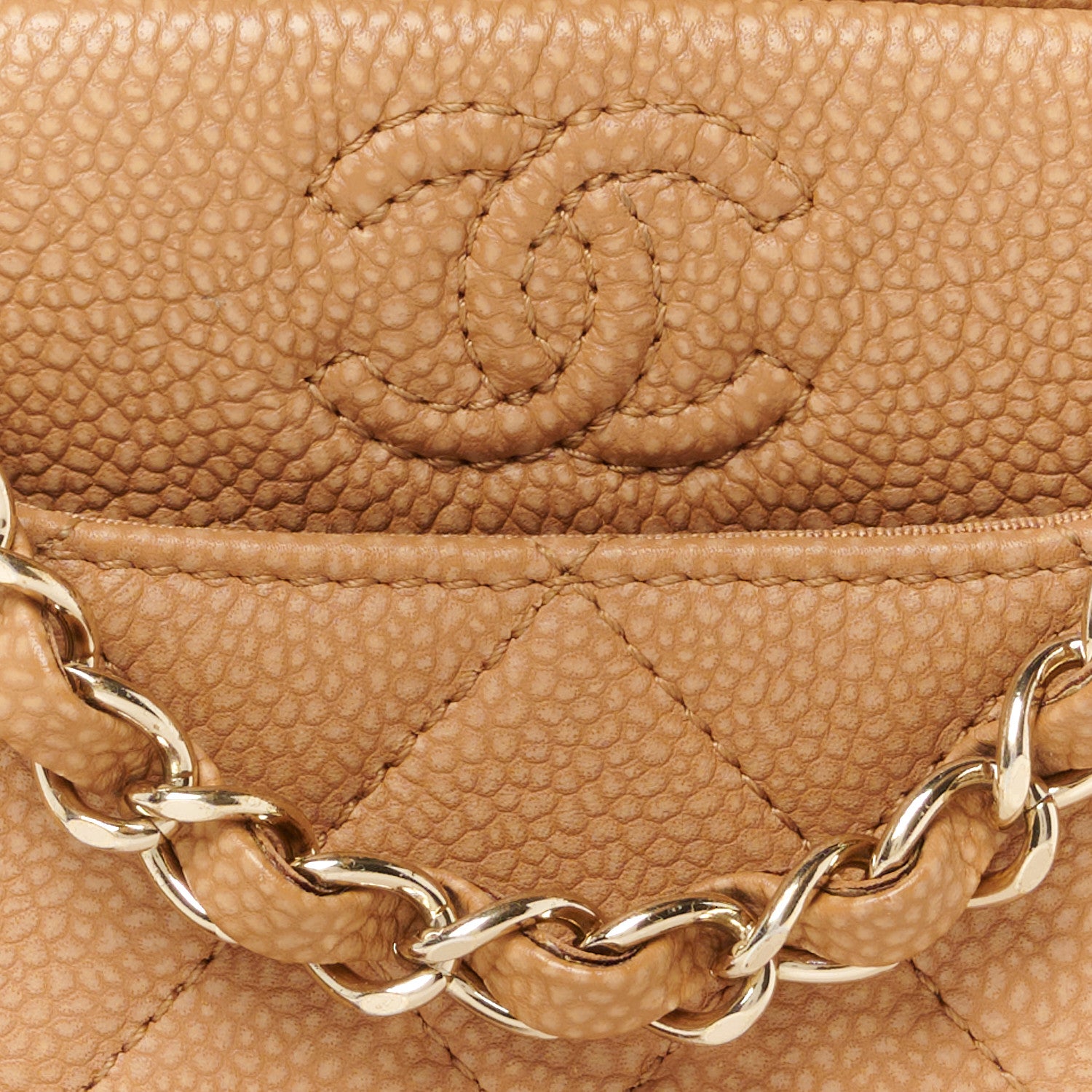Chanel Caviar Quilted Mini Coco Tassel Camera Case Beige 8 of 10