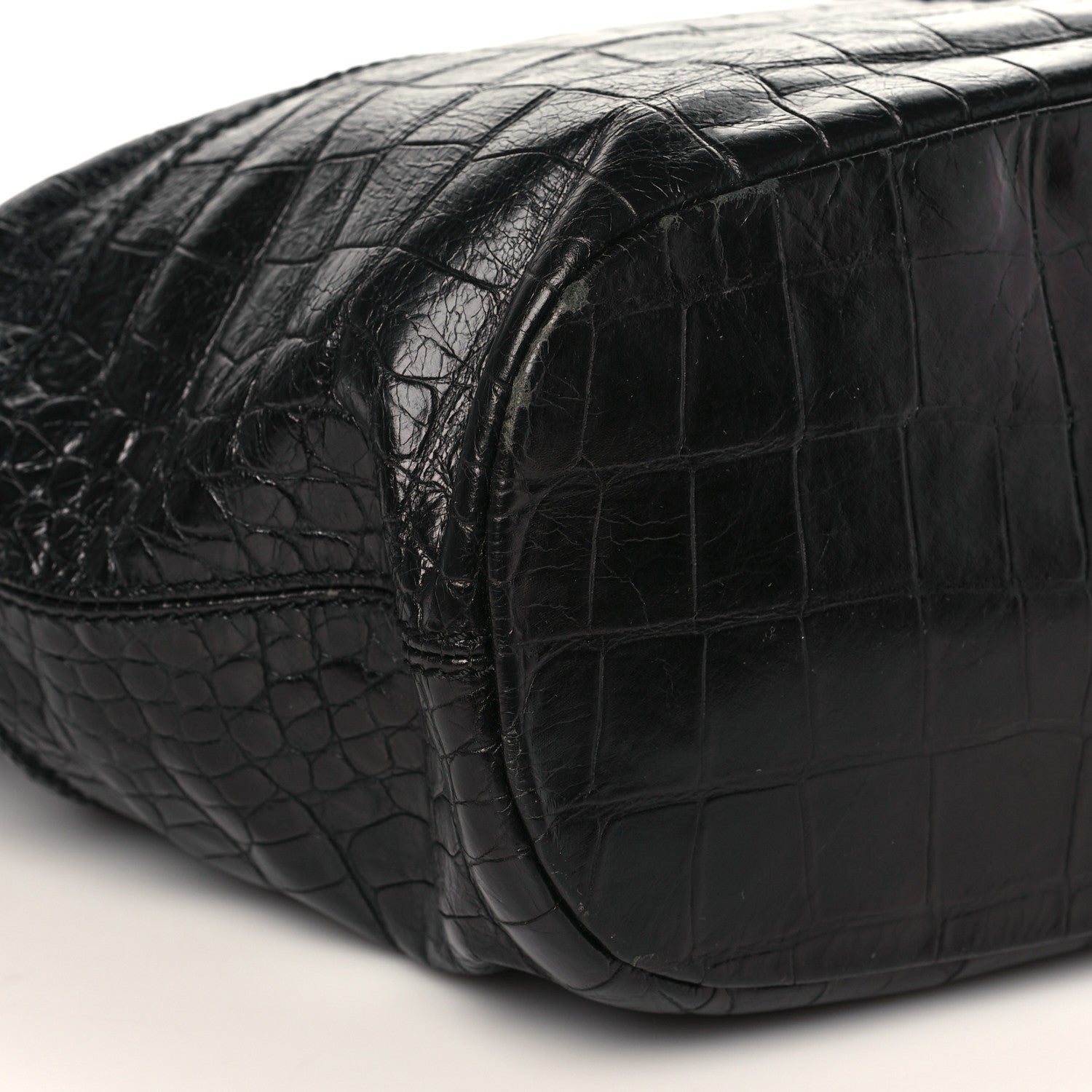 Givenchy Calfskin Crocodile Embossed Medium Nightingale Black 8 of 11