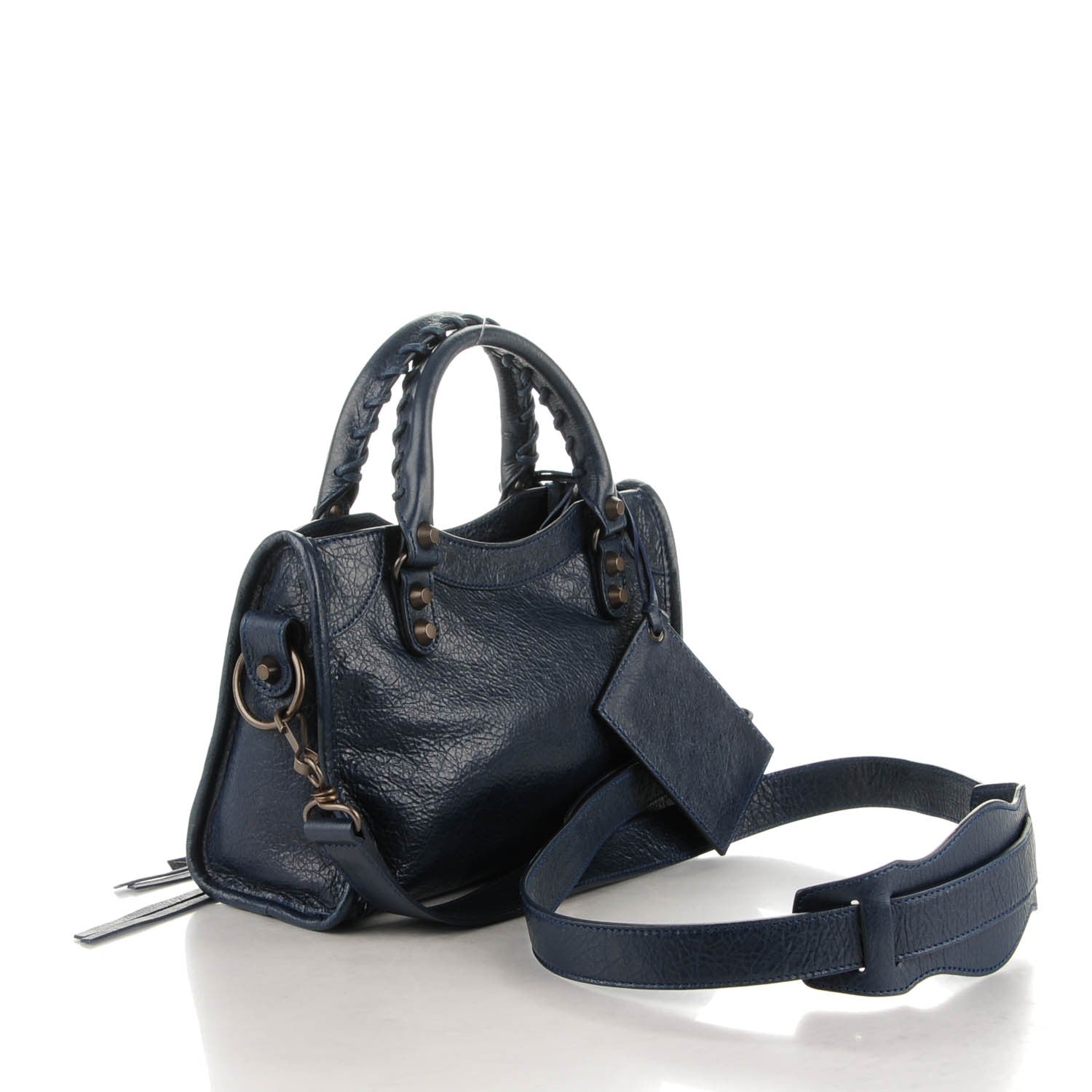 Balenciaga Agneau Classic Hardware Mini City Bleu Obscur 3 of 8