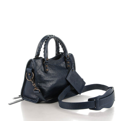 Balenciaga Agneau Classic Hardware Mini City Bleu Obscur 3 of 8
